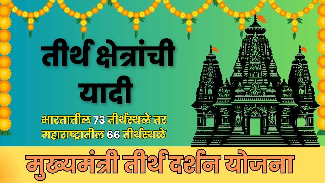 मुख्यमंत्री तीर्थ दर्शन स्थळे यादी, Mukhymantri Tirth Darshan List